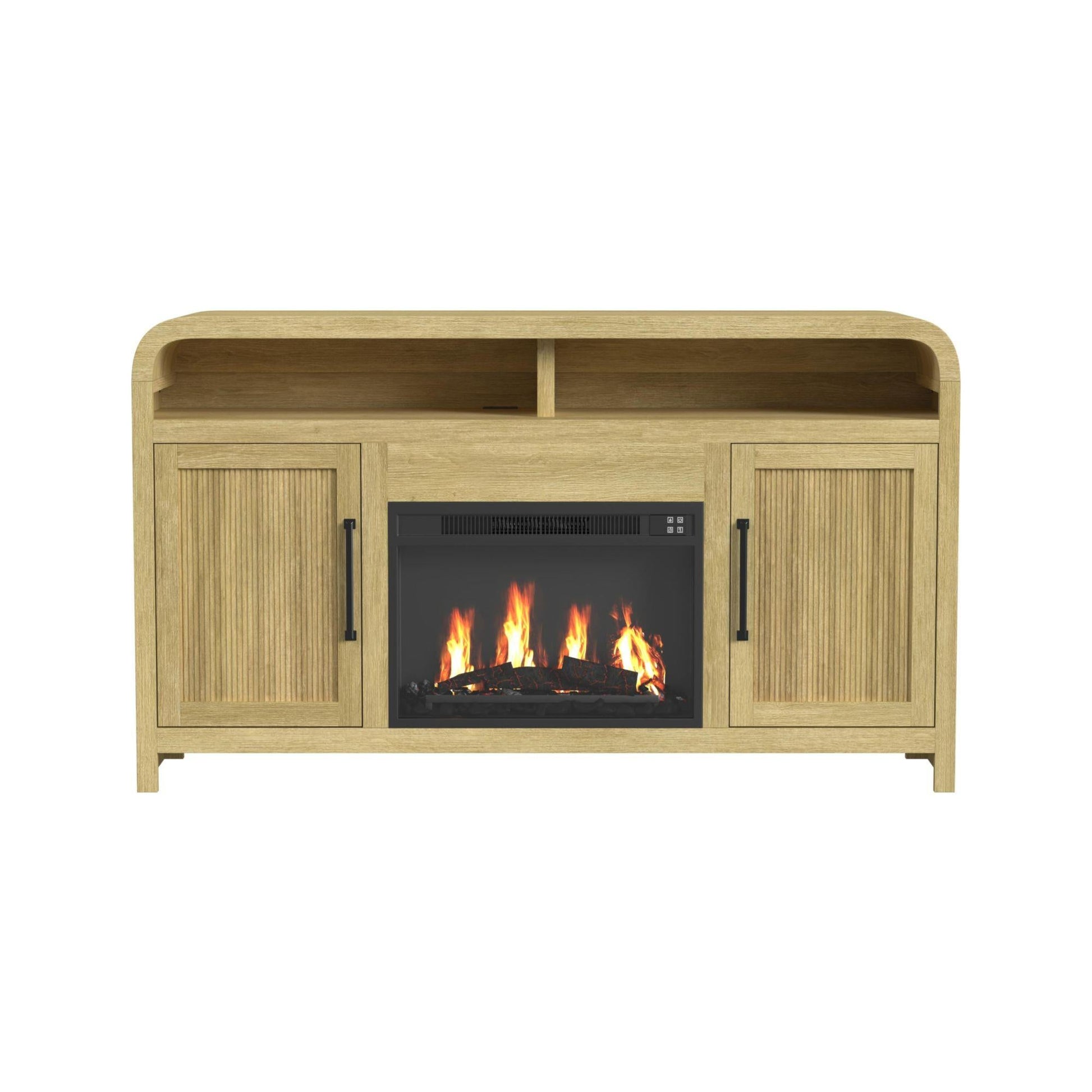 Elements International Ridgemont LA - 14440 - 6 - FP Complete 60" Fireplace Cabinet - American Furniture of Slidell