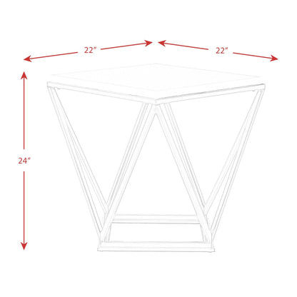 Elements International Riko CRK100ET End Table - American Furniture of Slidell