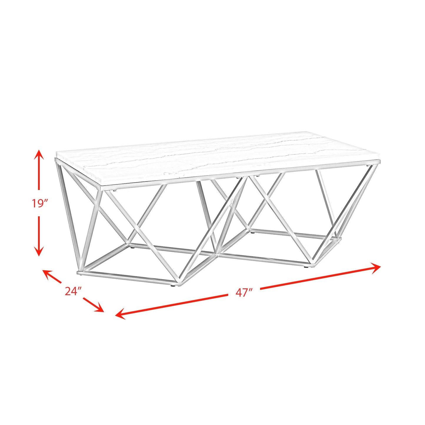 Elements International Riko CRK120CT Rectangular Coffee Table - American Furniture of Slidell