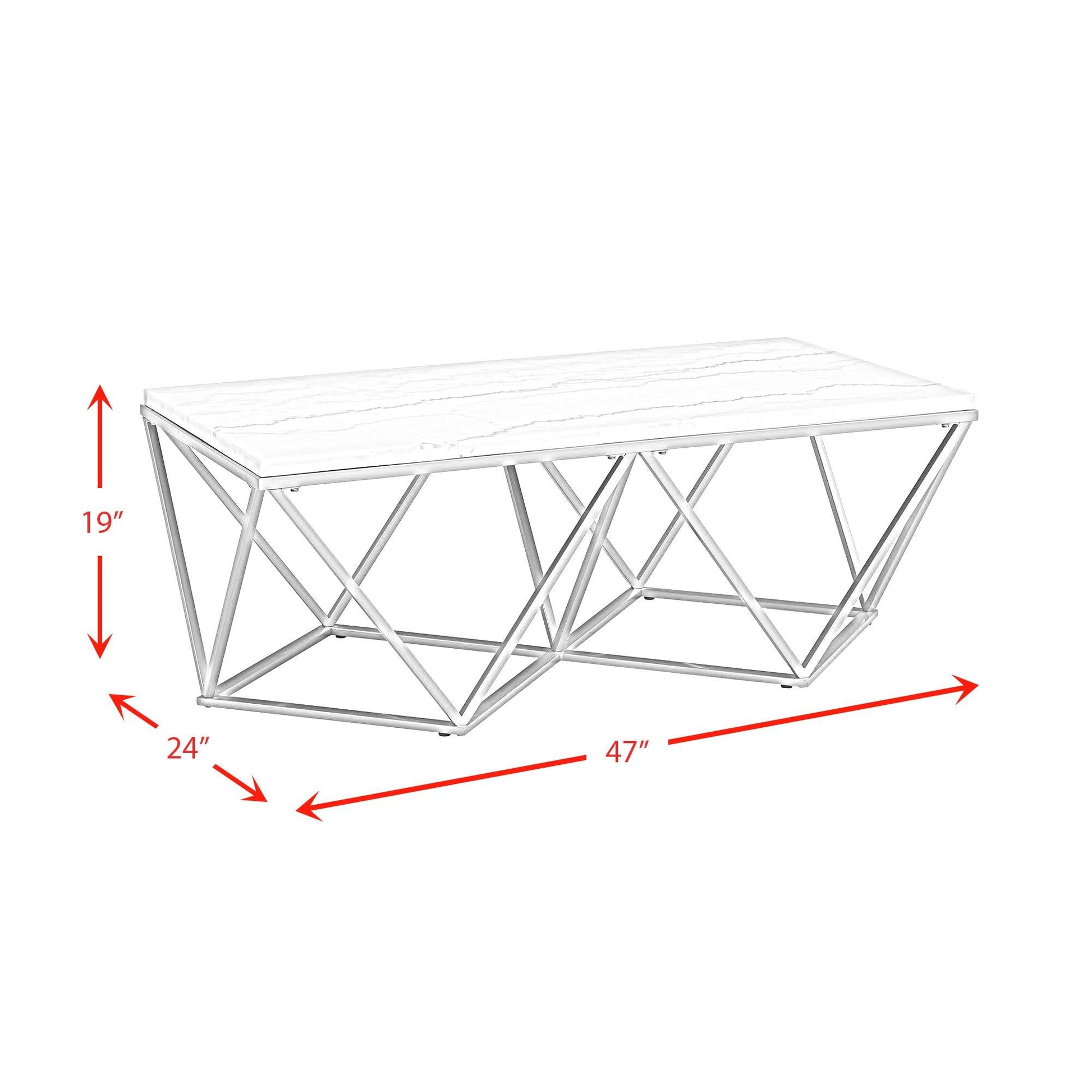Elements International Riko CRK120CT Rectangular Coffee Table - American Furniture of Slidell