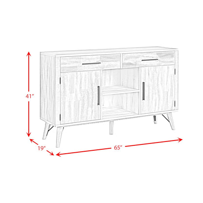 Elements International Rogen Rustic D - 12850 - 7 - BF Buffet - American Furniture of Slidell
