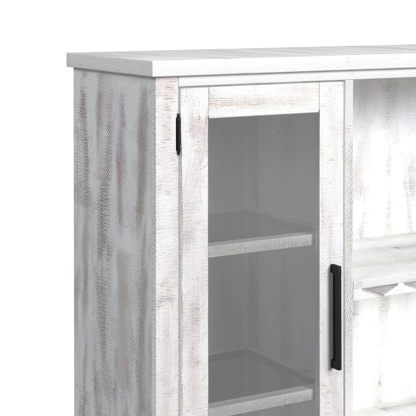Elements International Rogen Rustic D - 12850 - 7 - BFHT Buffet & Hutch - American Furniture of Slidell