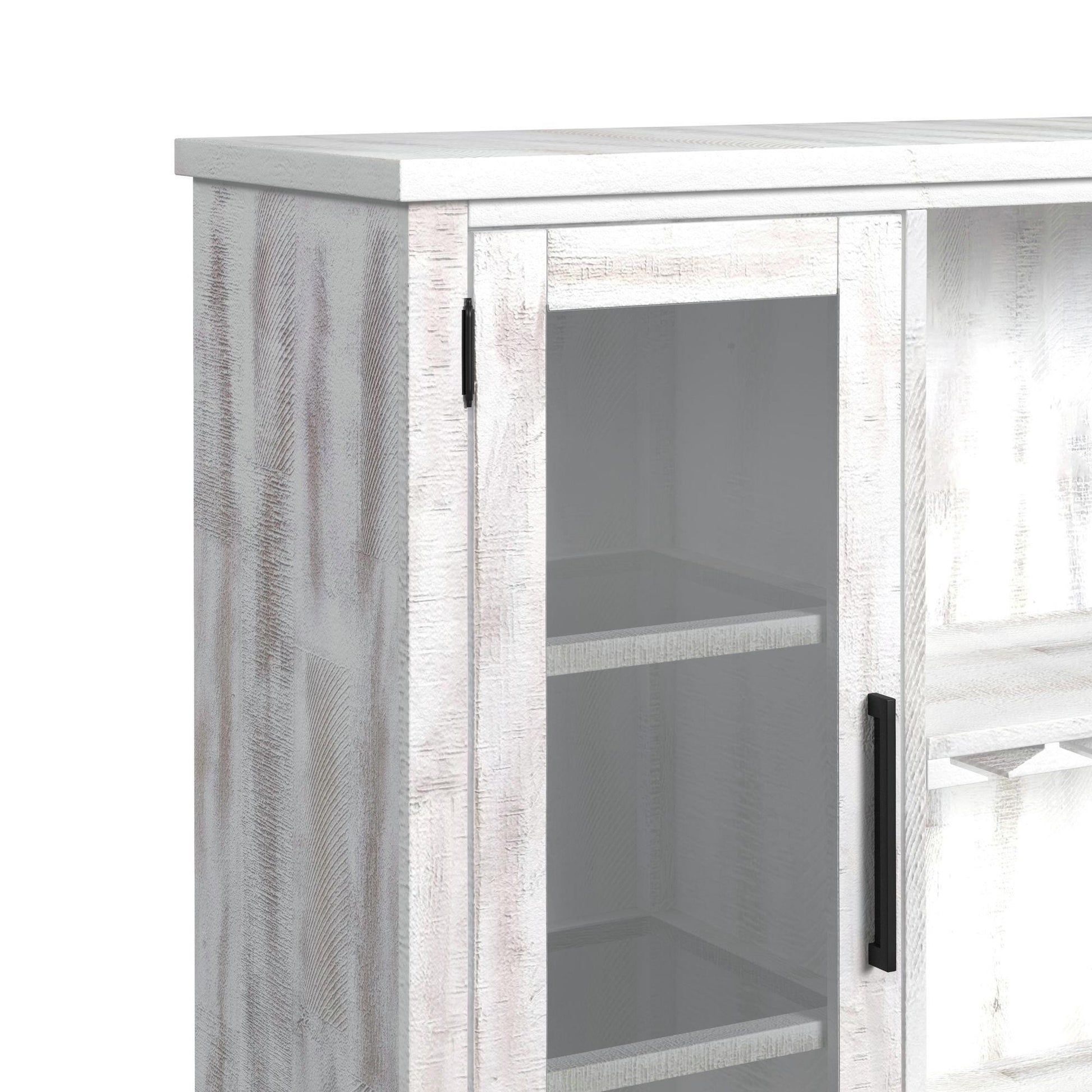Elements International Rogen Rustic D - 12850 - 7 - BFHT Buffet & Hutch - American Furniture of Slidell