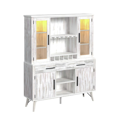 Elements International Rogen Rustic D - 12850 - 7 - BFHT Buffet & Hutch - American Furniture of Slidell