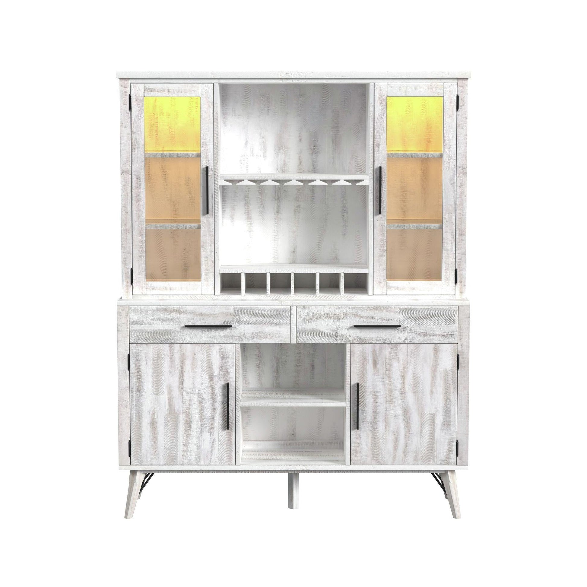 Elements International Rogen Rustic D - 12850 - 7 - BFHT Buffet & Hutch - American Furniture of Slidell