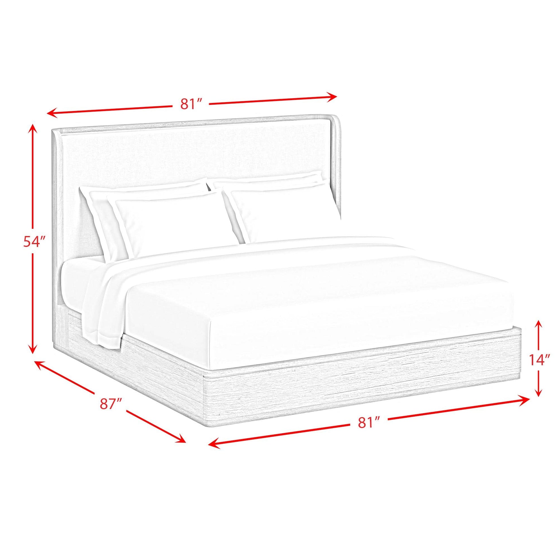 Elements International Rosalie B - 16860 - 8 - KB King Upholstered Bed - American Furniture of Slidell