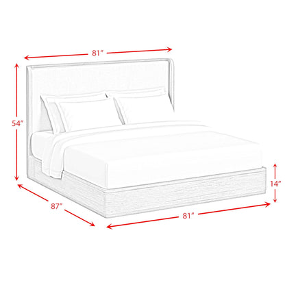 Elements International Rosalie B - 16860 - 8 - KB King Upholstered Bed - American Furniture of Slidell