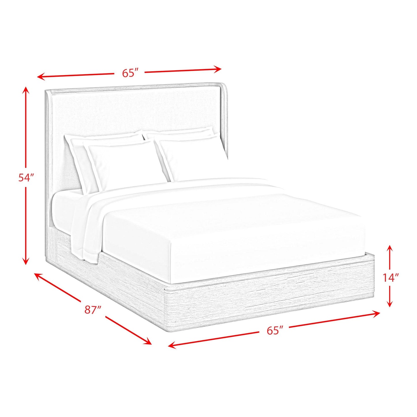 Elements International Rosalie B - 16860 - 8 - QB Queen Upholstered Bed - American Furniture of Slidell