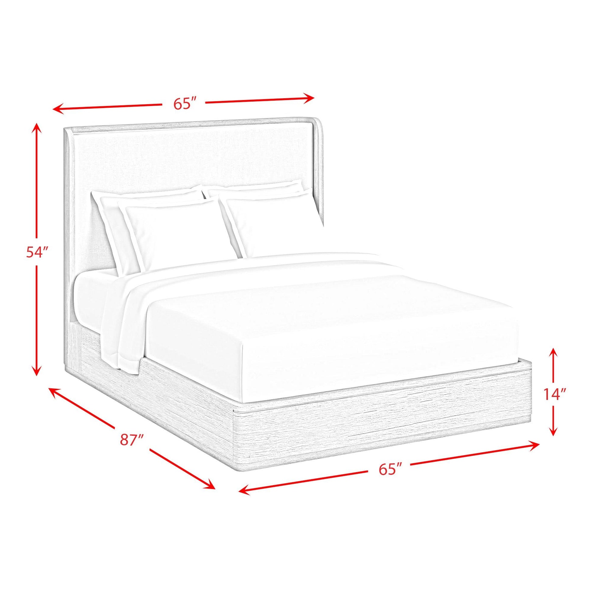 Elements International Rosalie B - 16860 - 8 - QB Queen Upholstered Bed - American Furniture of Slidell