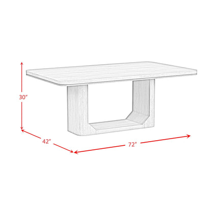 Elements International Rosalie D - 16860 - 8 - DT 72" Rectangular Dining Table - American Furniture of Slidell
