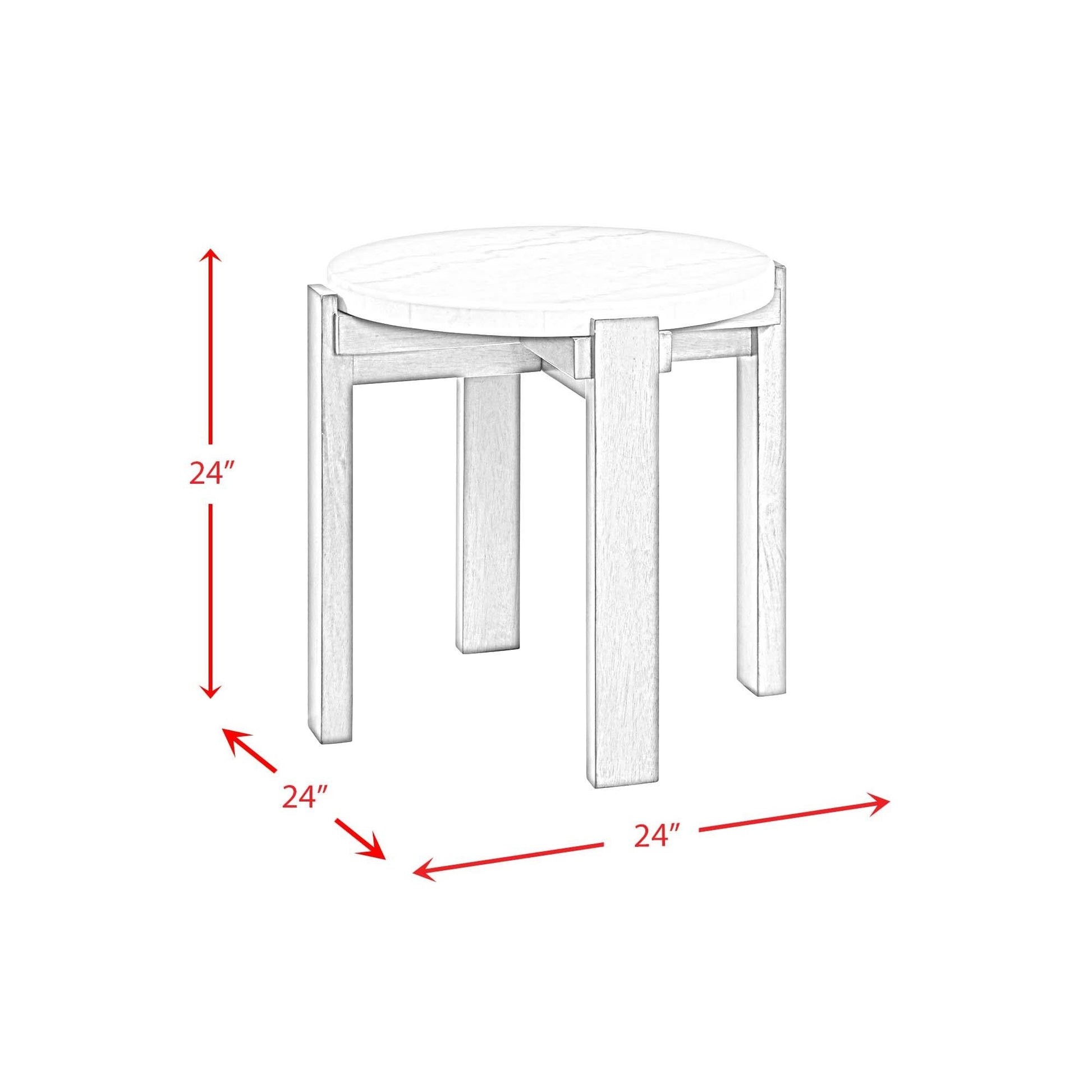 Elements International Rosamel T.17820.ET Round End Table - American Furniture of Slidell