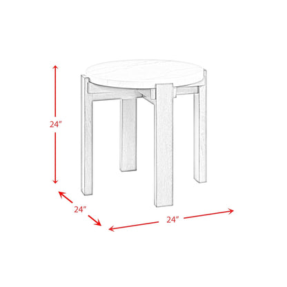 Elements International Rosamel T.17820.ET Round End Table - American Furniture of Slidell