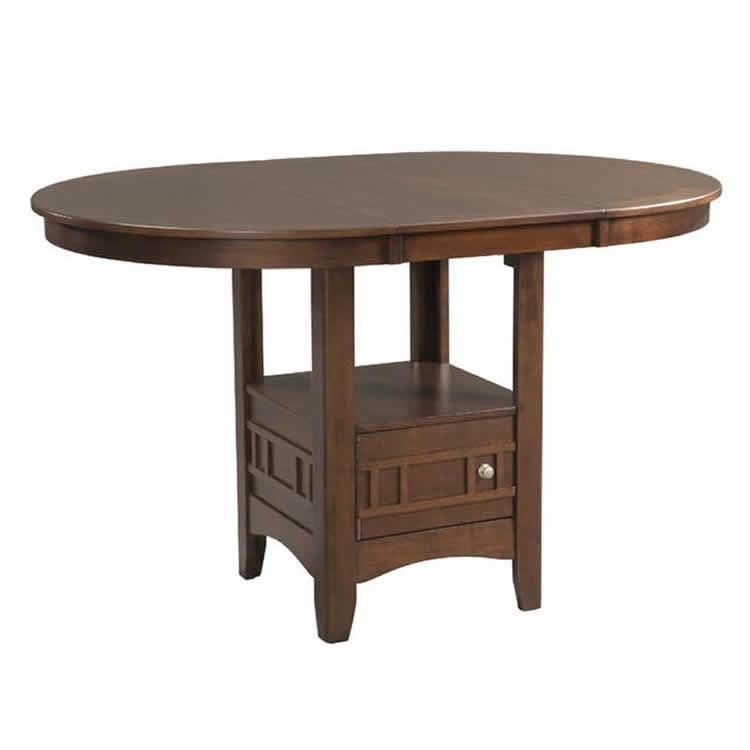 Elements International Round Max Counter Height Dining Table with Pedestal Base DMX100DT - American Furniture of Slidell