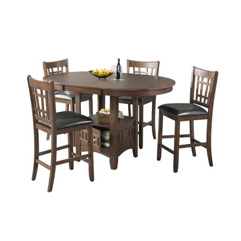 Elements International Round Max Counter Height Dining Table with Pedestal Base DMX100DT - American Furniture of Slidell