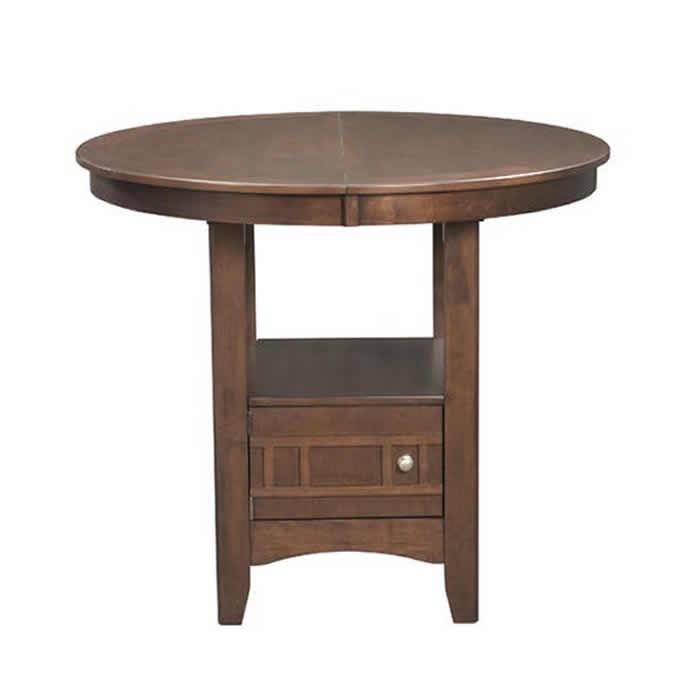 Elements International Round Max Counter Height Dining Table with Pedestal Base DMX100DT - American Furniture of Slidell