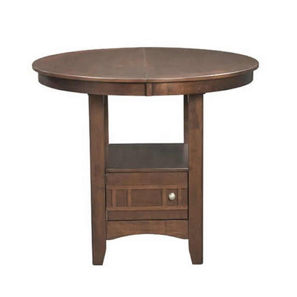 Elements International Round Max Counter Height Dining Table with Pedestal Base DMX100DT - American Furniture of Slidell