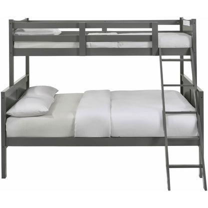 Elements International Sami Twin Over Full Bunk Grey - American Furniture of Slidell