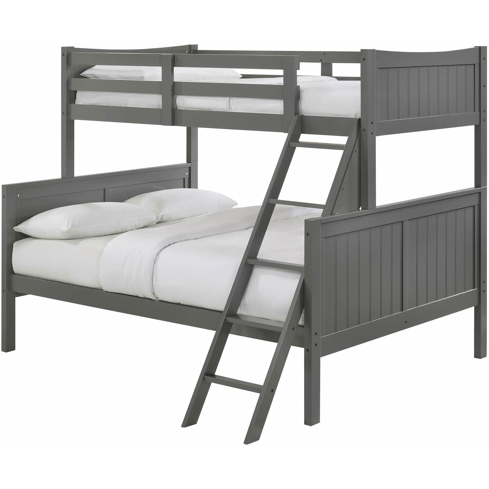 Elements International Sami Twin Over Full Bunk Grey - American Furniture of Slidell