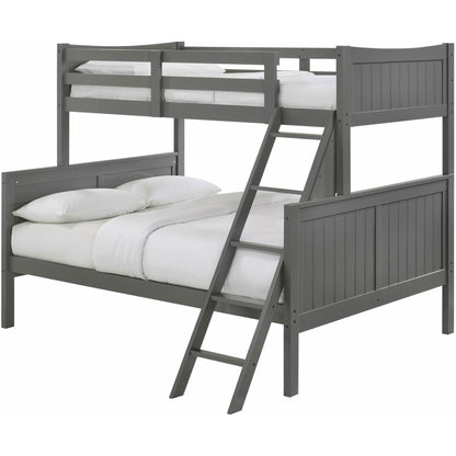 Elements International Sami Twin Over Full Bunk Grey - American Furniture of Slidell