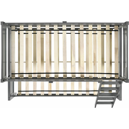 Elements International Sami Twin Over Full Bunk Grey - American Furniture of Slidell