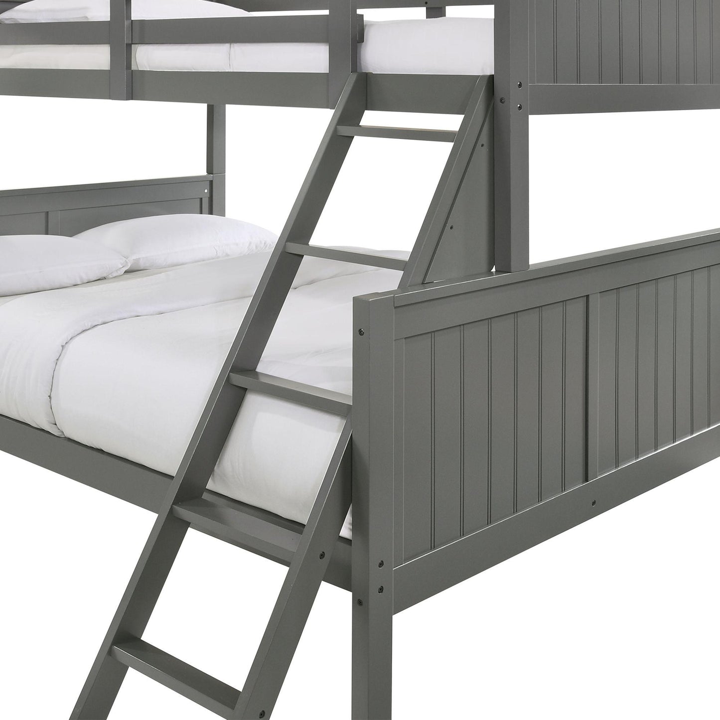 Elements International Sami Twin Over Full Bunk Grey - American Furniture of Slidell