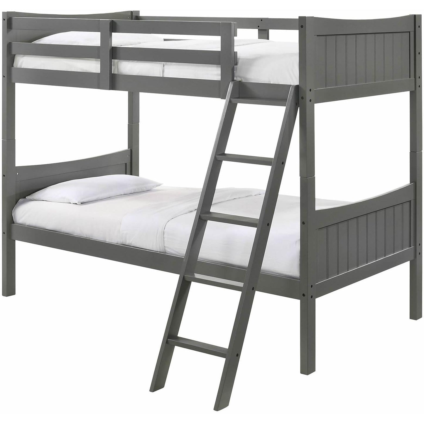 Elements International Sami Twin Over Twin Bunk Grey - American Furniture of Slidell
