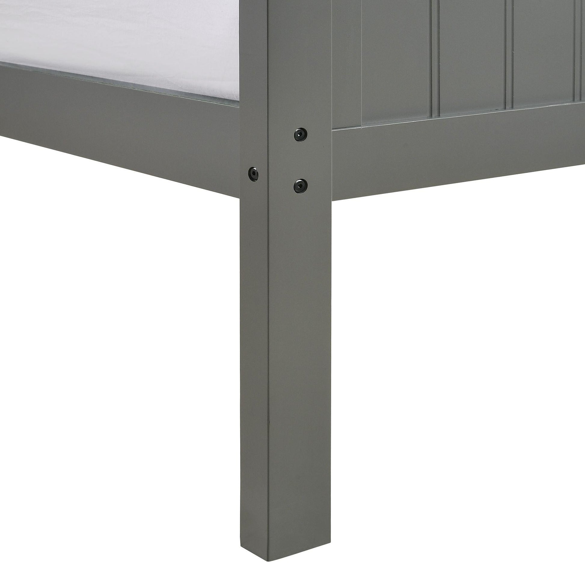 Elements International Sami Twin Over Twin Bunk Grey - American Furniture of Slidell