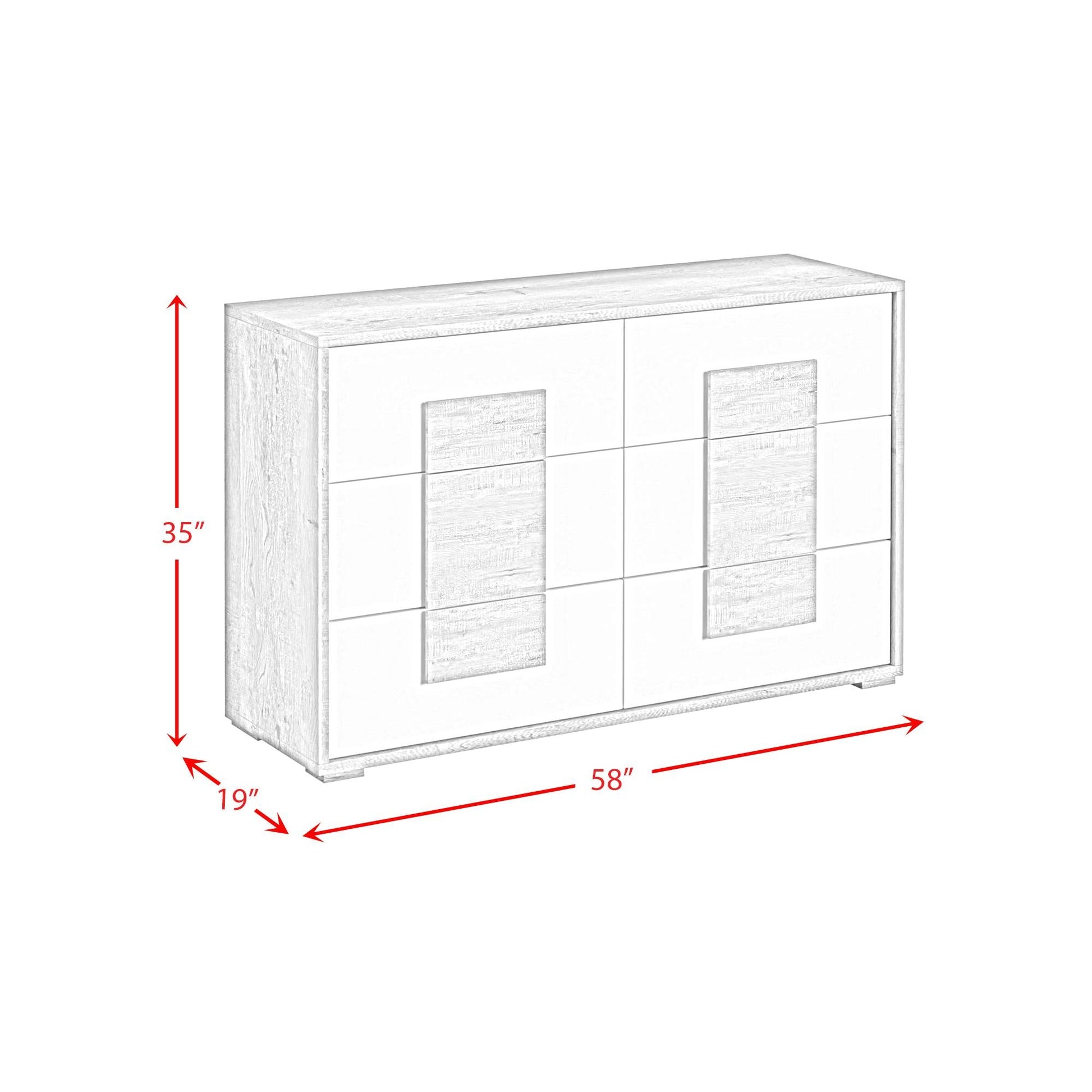 Elements International San Matteo B - 16010 - 7 - DR 6 - Drawer Dresser - American Furniture of Slidell