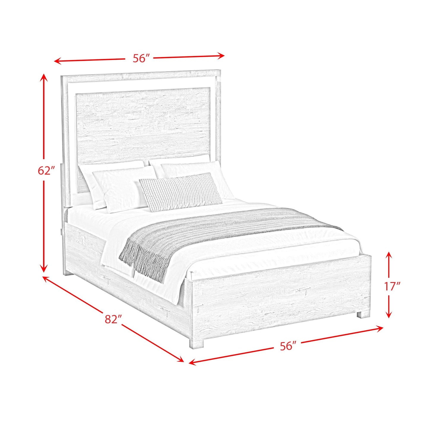 Elements International San Matteo B - 16010 - 7 - FBL Full Bed - American Furniture of Slidell