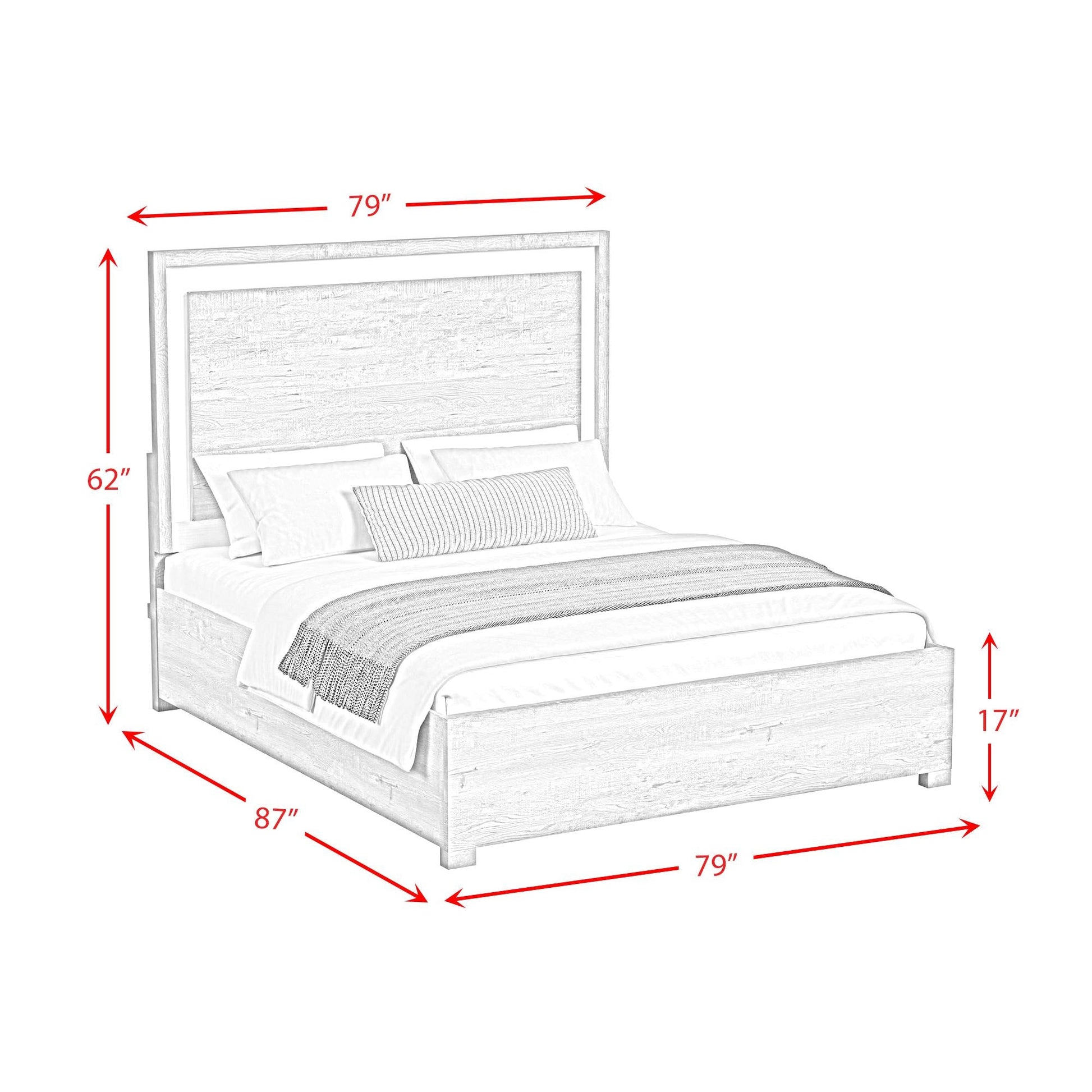 Elements International San Matteo B - 16010 - 7 - KBL King Bed - American Furniture of Slidell