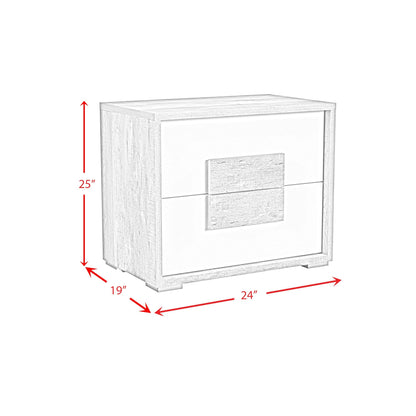 Elements International San Matteo B - 16010 - 7 - NS2 2 - Drawer Nightstand - American Furniture of Slidell