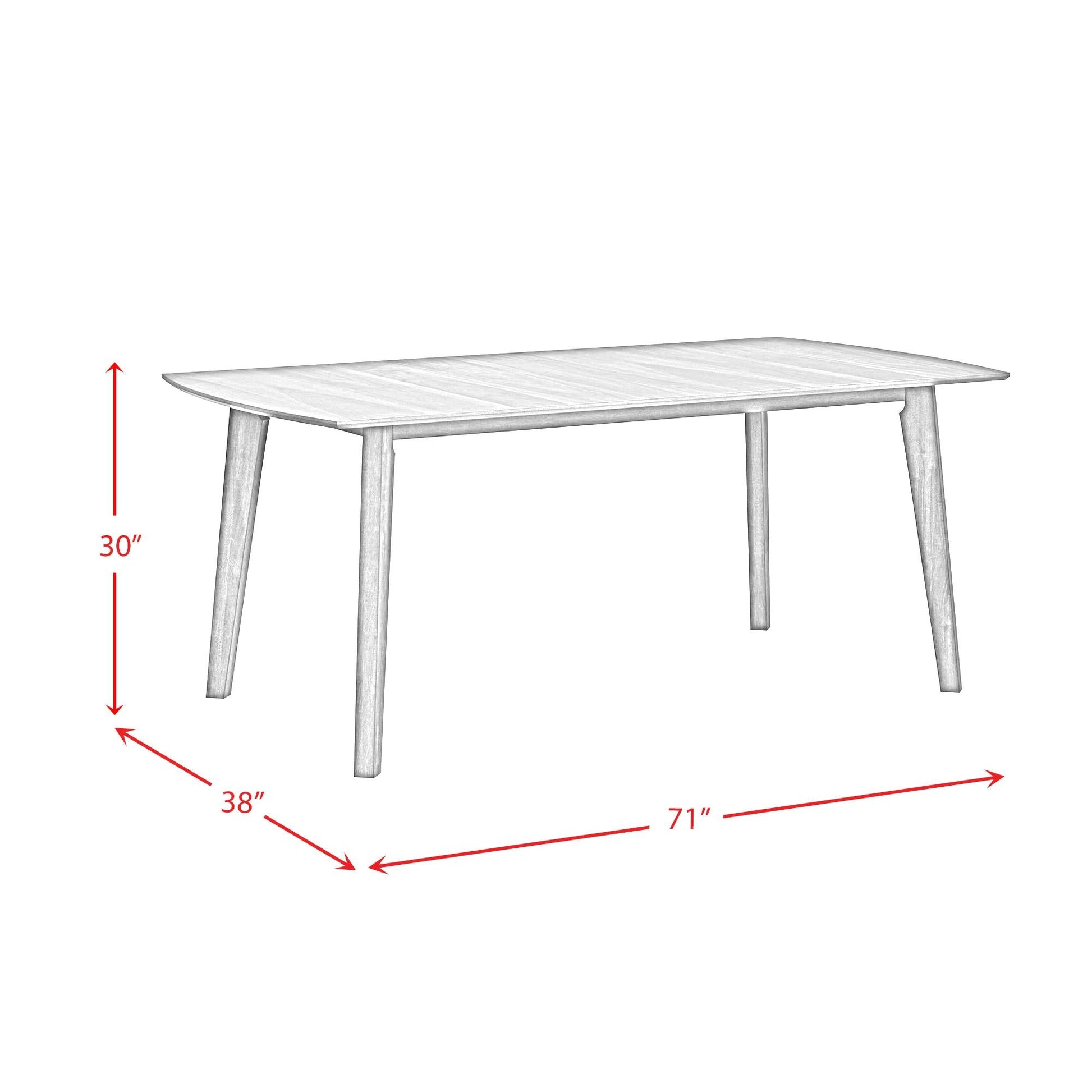 Elements International Santa Barbara D - 16550 - 5 - DT1 Rectangular Dining Table - American Furniture of Slidell