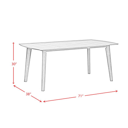 Elements International Santa Barbara D - 16550 - 5 - DT1 Rectangular Dining Table - American Furniture of Slidell