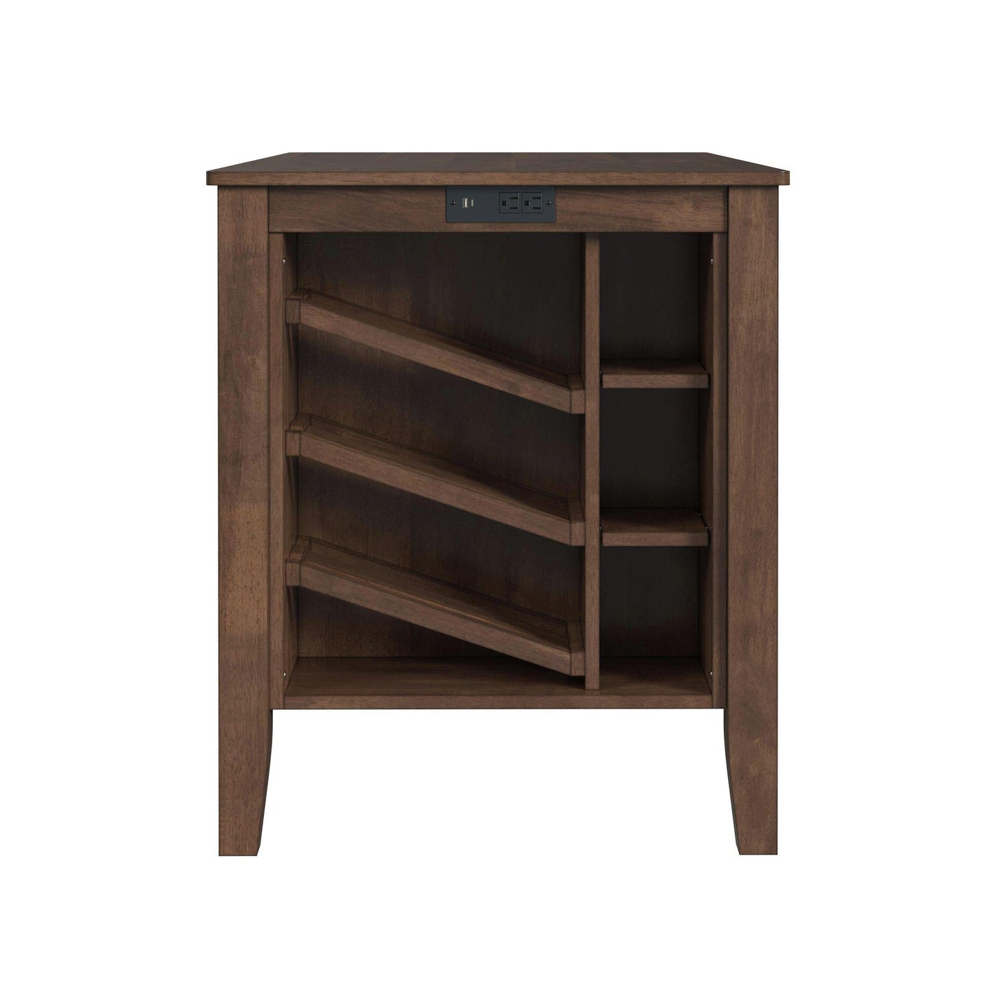 Elements International Santa Barbara D - 16550 - 5 - KI Kitchen Island & 2 Counter Stools - American Furniture of Slidell