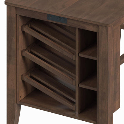 Elements International Santa Barbara D - 16550 - 5 - KI Kitchen Island & 2 Counter Stools - American Furniture of Slidell