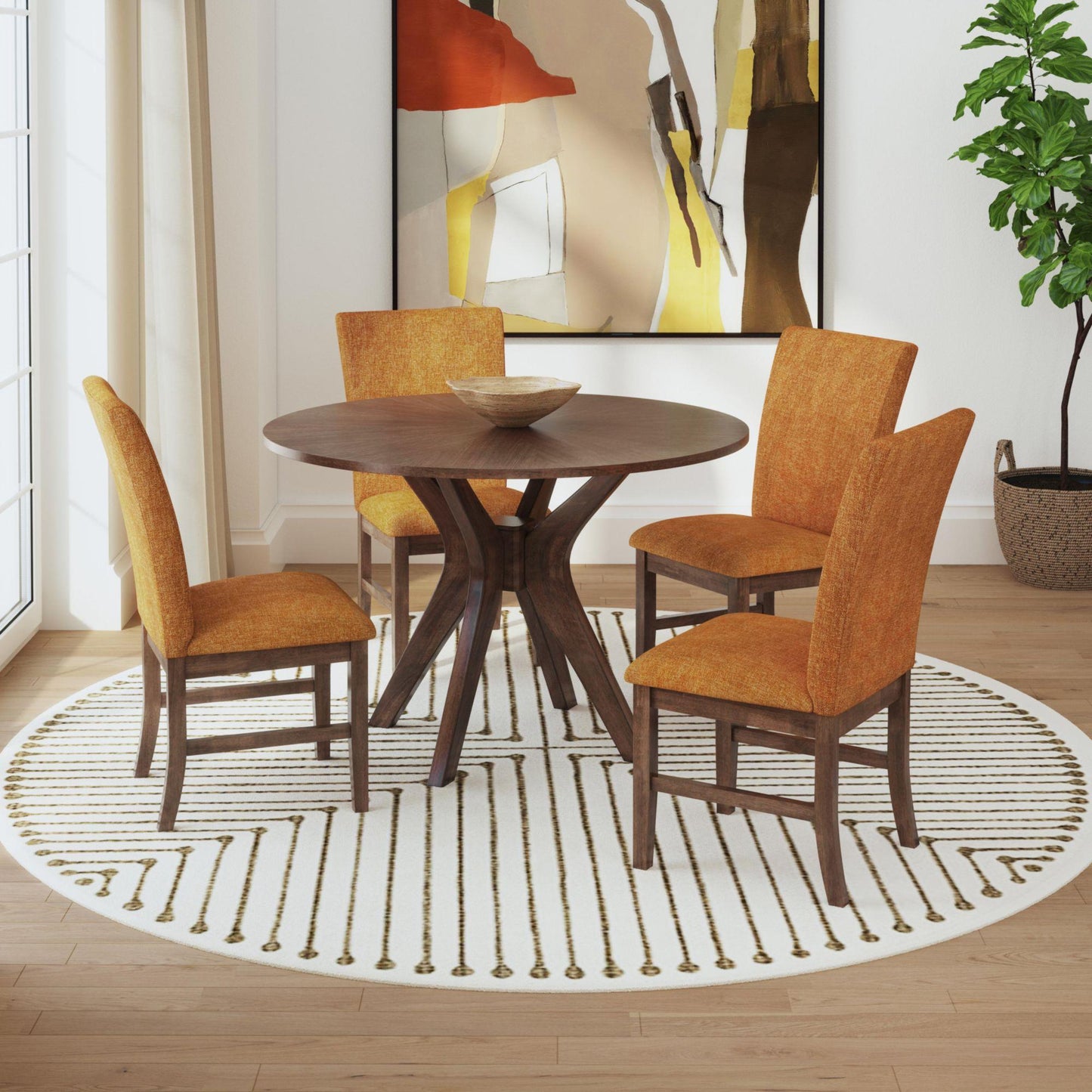 Elements International Santa Barbara D - 16550 - 5 - RDT Round Dining Table - American Furniture of Slidell