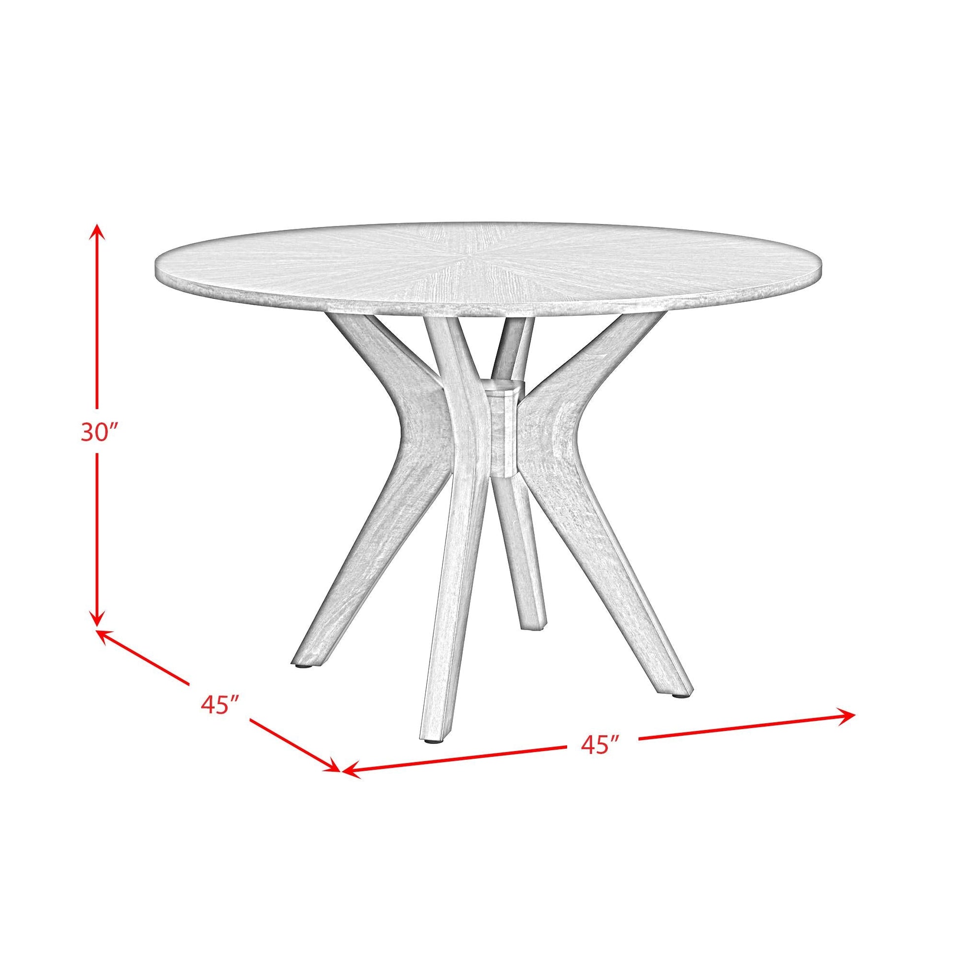 Elements International Santa Barbara D - 16550 - 5 - RDT Round Dining Table - American Furniture of Slidell