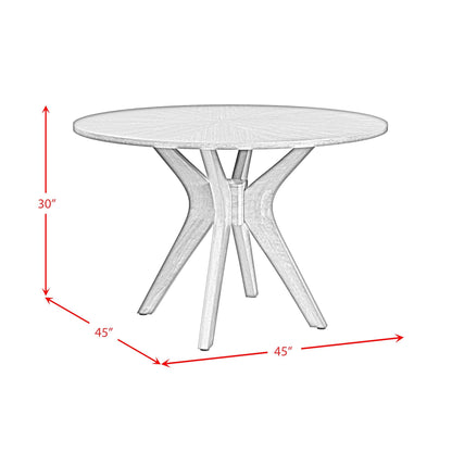 Elements International Santa Barbara D - 16550 - 5 - RDT Round Dining Table - American Furniture of Slidell