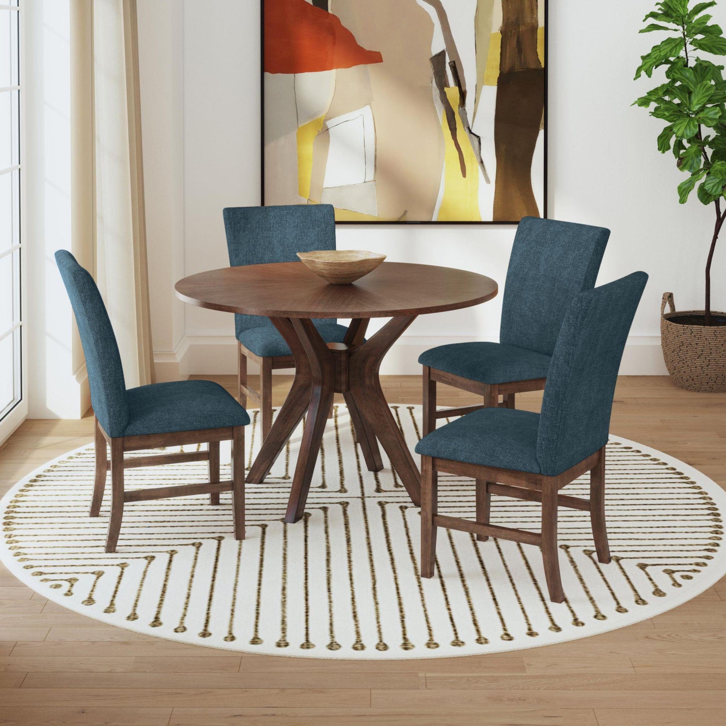 Elements International Santa Barbara D - 16550 - 5 - RDT Round Dining Table - American Furniture of Slidell