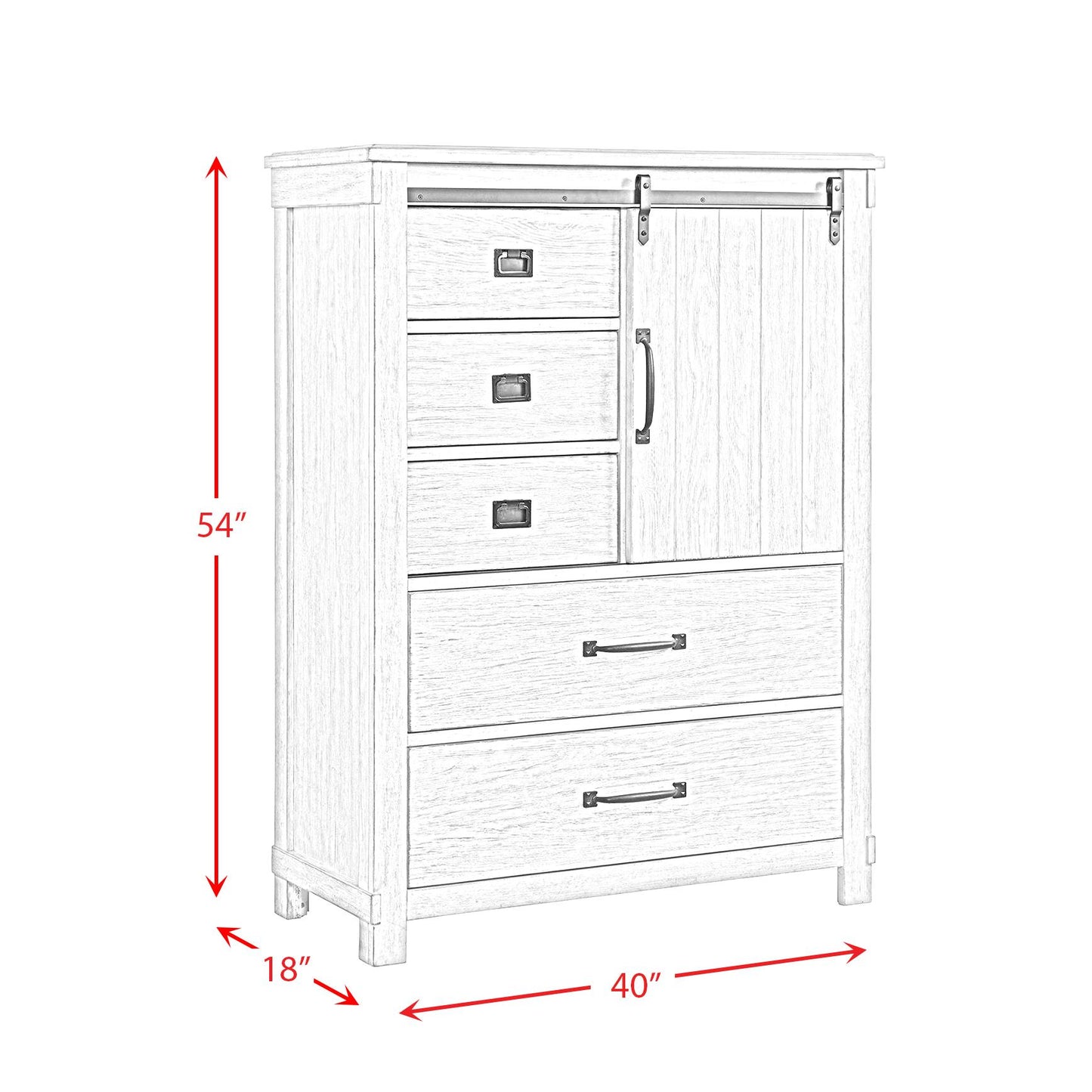 Elements International Scott SC300CH Gentlemen's Chest - Walnut - American Furniture of Slidell