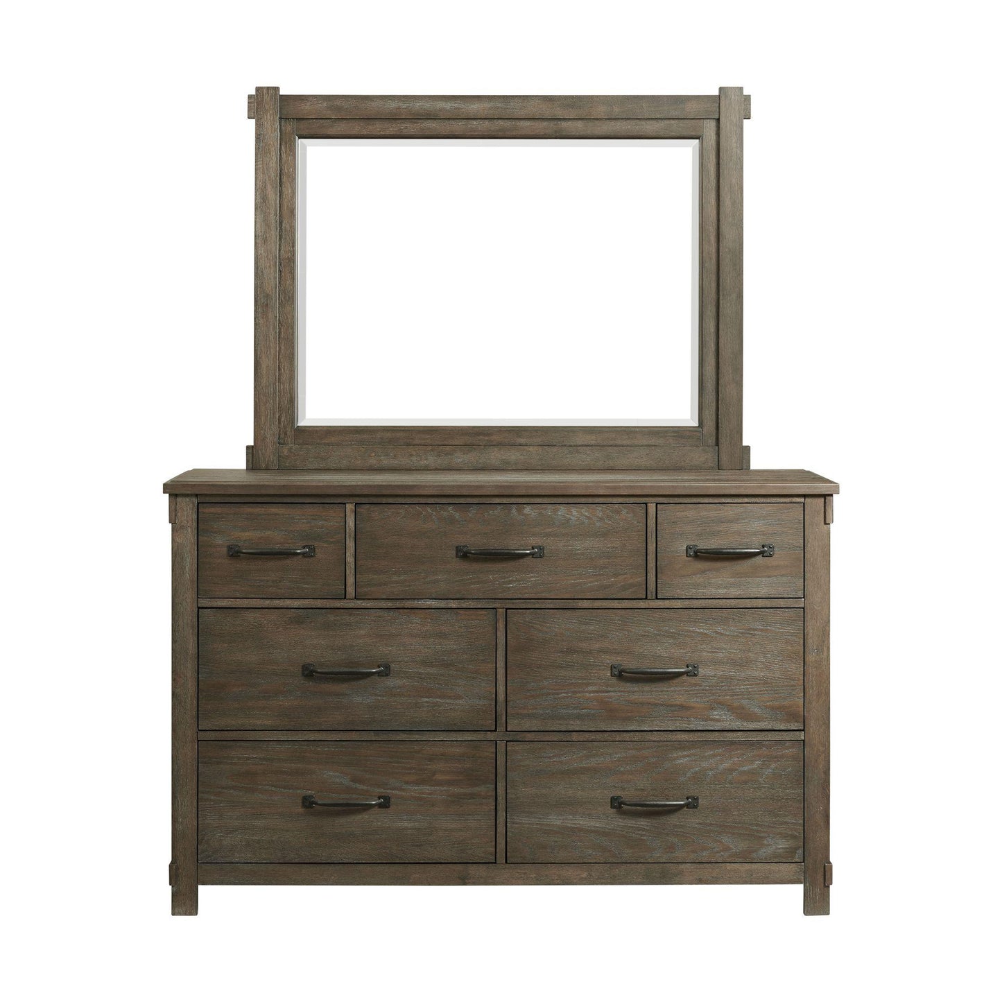 Elements International Scott SC300MR Dresser Mirror - Walnut - American Furniture of Slidell