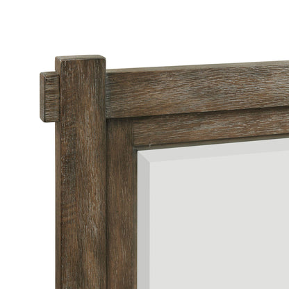 Elements International Scott SC300MR Dresser Mirror - Walnut - American Furniture of Slidell