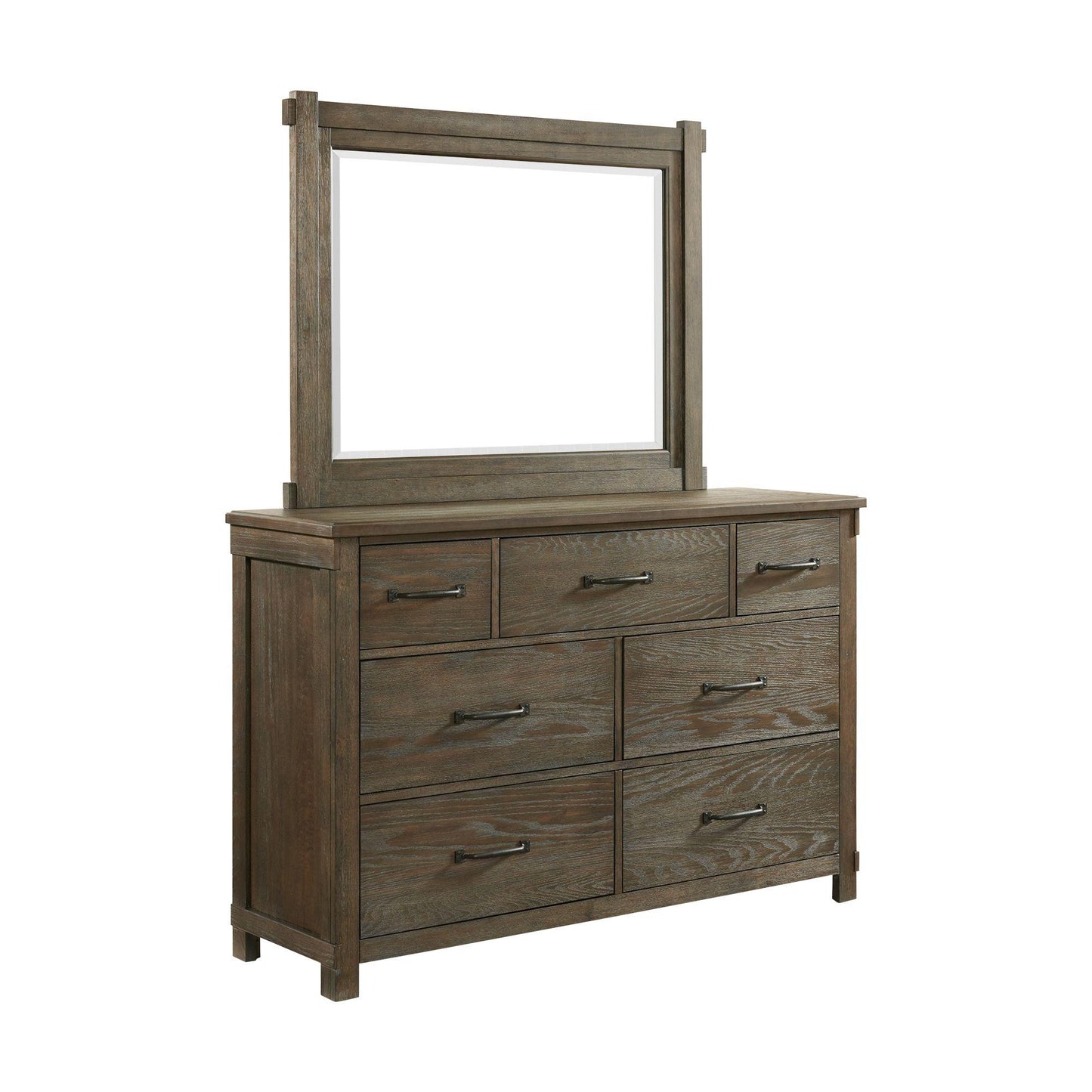 Elements International Scott SC300MR Dresser Mirror - Walnut - American Furniture of Slidell