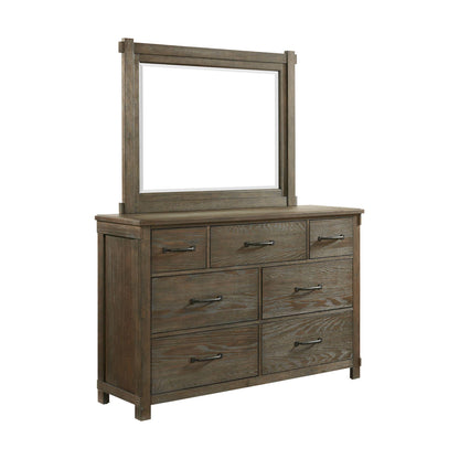 Elements International Scott SC300MR Dresser Mirror - Walnut - American Furniture of Slidell