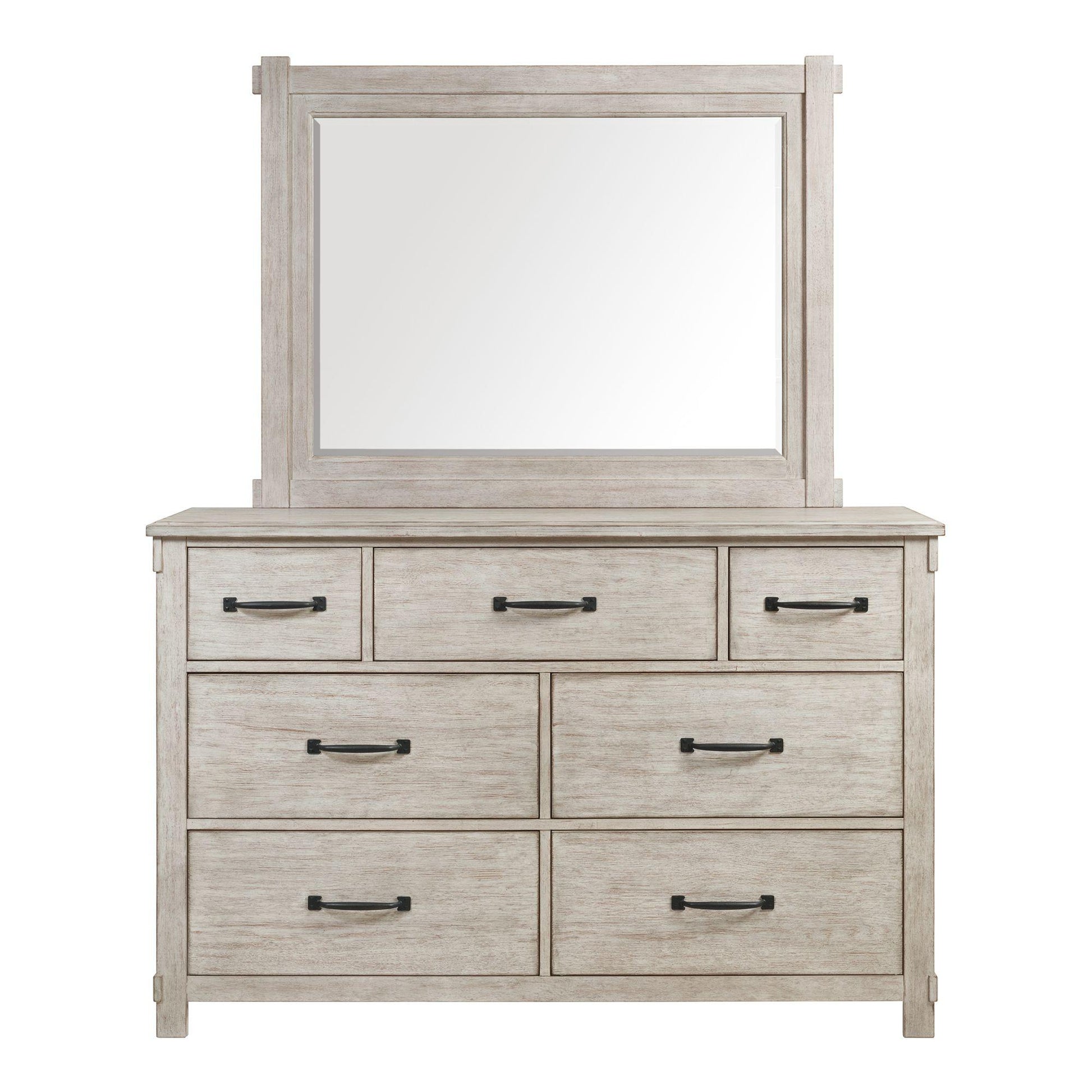 Elements International Scott SC600DRMR Dresser with Mirror Set - American Furniture of Slidell