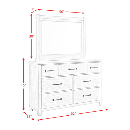 Elements International Scott SC600DRMR Dresser with Mirror Set - American Furniture of Slidell