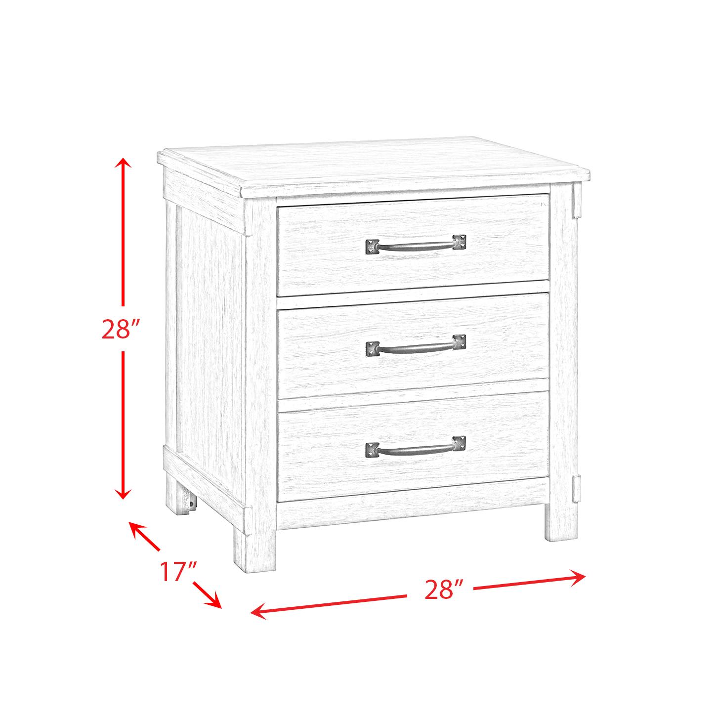 Elements International Scott SC600NS Nightstand with USB Ports - American Furniture of Slidell