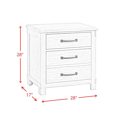 Elements International Scott SC600NS Nightstand with USB Ports - American Furniture of Slidell