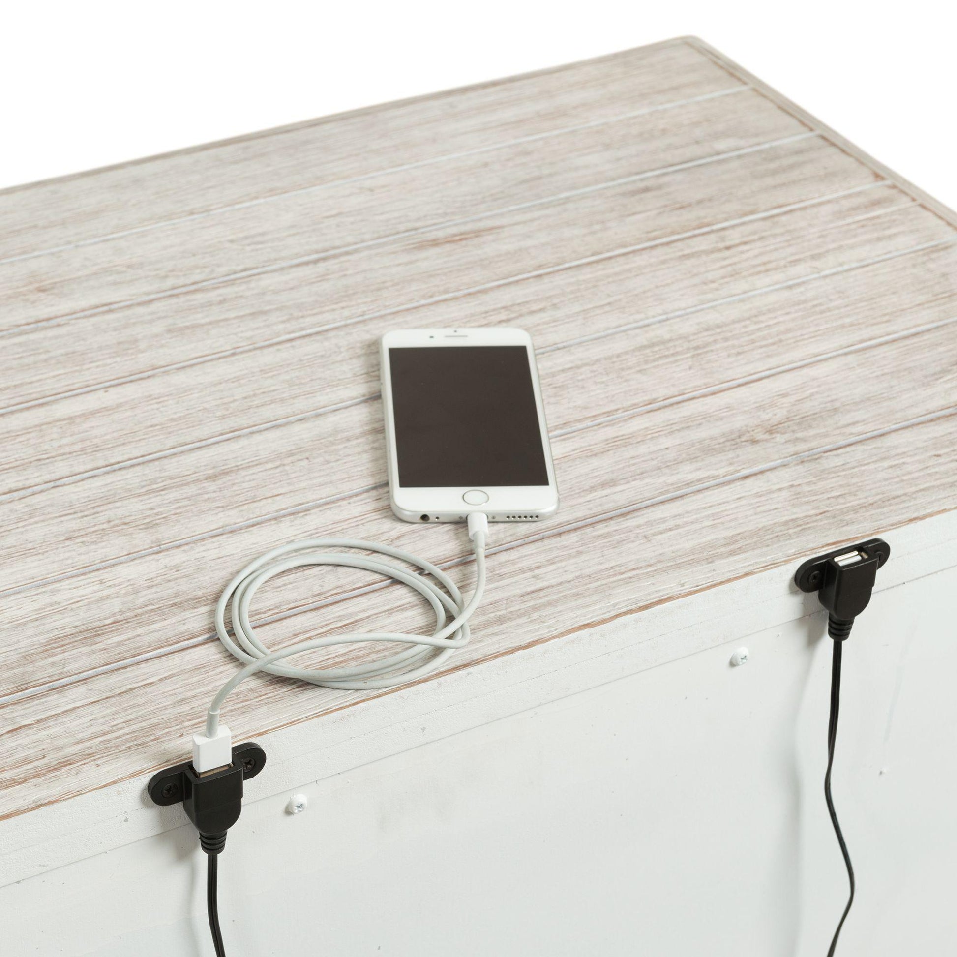 Elements International Scott SC600NS Nightstand with USB Ports - American Furniture of Slidell