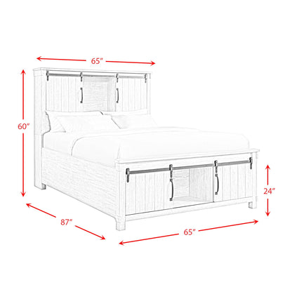Elements International Scott SC670QB Queen Platform Storage Bed - American Furniture of Slidell